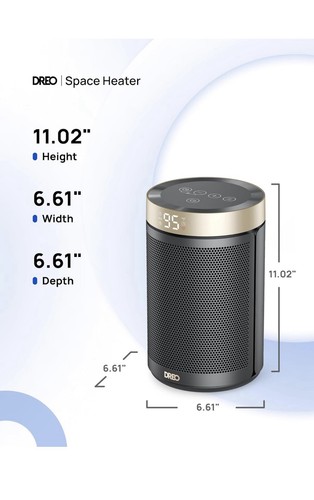 Dreo Space Heater, Portable Indoor Electric Heaters Use w/ Thermostat & Remote - Picture 13 of 13