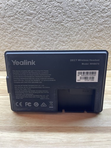Yealink WH67 UC DECT Wireless Charging Workstation Base ONLY (WHB670) - Picture 4 of 4