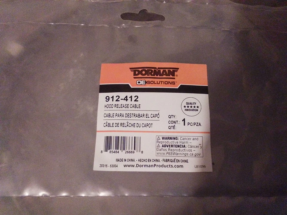 Cabo de liberação do capô Dorman 912-412 compatível com Toyota 4Runner 2009 - Imagem 3 de 3