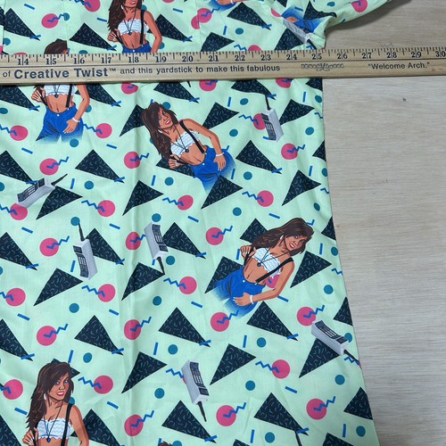 RSVLTS Saved By The Bell Kelly Kapowski Button Up Shirt Mens XXL Retro 90s Mint - Picture 8 of 11