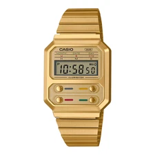 CASIO A100WEG-9A A100WEG A100 VINTAGE GOLD DIGITAL WATCH