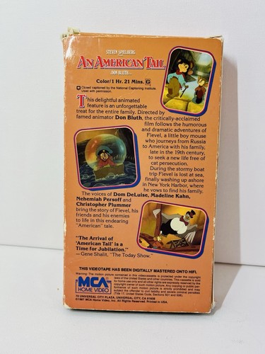 An American Tail 1987 VHS Original Release MCA Spielberg - Picture 5 of 5