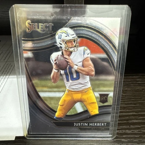 JUSTIN HERBERT 2020 SELECT FIELD LEVEL SILVER PRIZM ROOKIE RC