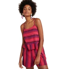 Anthropologie Romper Amadi Womens M Pink Purple Jumpsuit Sleeveless Casual NWT