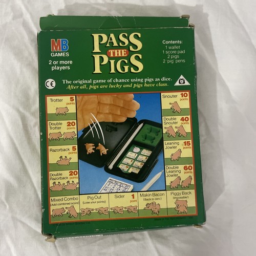 Vintage 1984 Pass The Pigs Board Game MB HASBRO Unused Condition - Picture 2 of 6