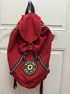 VINTAGE KIPLING FUNDAMENTAL BACKPACK/RUCKSACK BAG RED NYLON  display picture 1