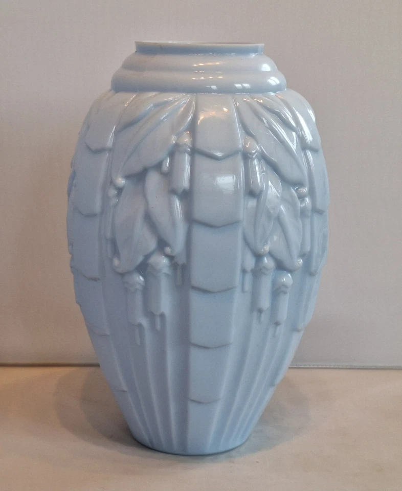 Vaso vetro Art-Decò originale Muller Frères Lunéville Francia firmato 1920-1930 - Immagine 2 di 4