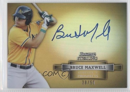 2012 Bowman Sterling Prospect Gold Refractor /50 Bruce Maxwell #BSAP-BM Auto