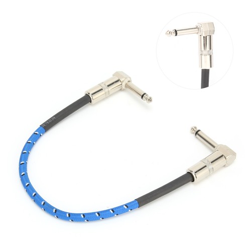6.35mm Electric Guitar Effect Cable With Double 90° Elbow Guitar Effector Wir XU - Picture 2 of 12