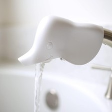 Nuby Safety Bathtub Spout Guard with Top Opening for Diverter  Elephant White