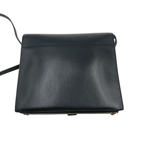 Delvaux Shoulder Bag All Leather Navy Blue D Hardware Authentic Vintage - Picture 15 of 24