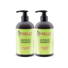 Mielle 2 Pack/12fl oz Organics Rosemary Mint Strengthening Shampoo