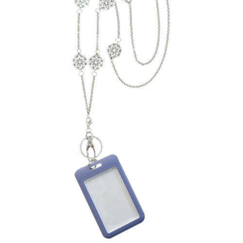 Lanyard Necklace For Key And Badge Card Holder Metal Chain Lanyards for Women - Photo 6 sur 8
