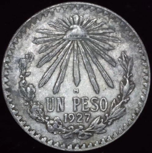 Photo of a 1927 Mexico Un Peso Silver from an eBay listing that sold on Jul 21, 2026