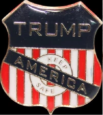 Trump 2024 45 47 MAGA KEEP AMERICA SAFE USA SHIELD REPUBLICAN lapel pin