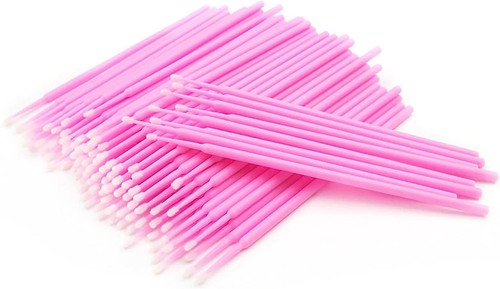 100Pcs Micropore Eyelash Applicator Micro Brushes, Microfibre Brushes for Eyelas
