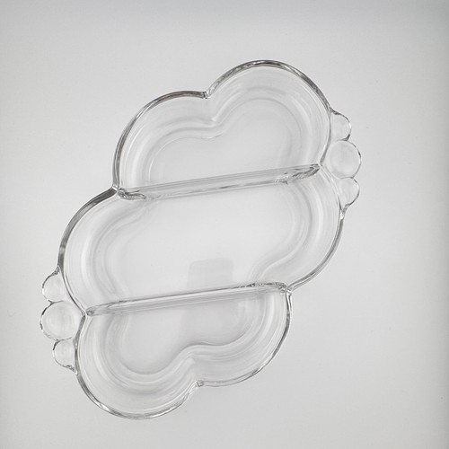 Vintage Duncan & Miller Crystal Canterbury 3 part divided relish dish 10” - Picture 6 of 6