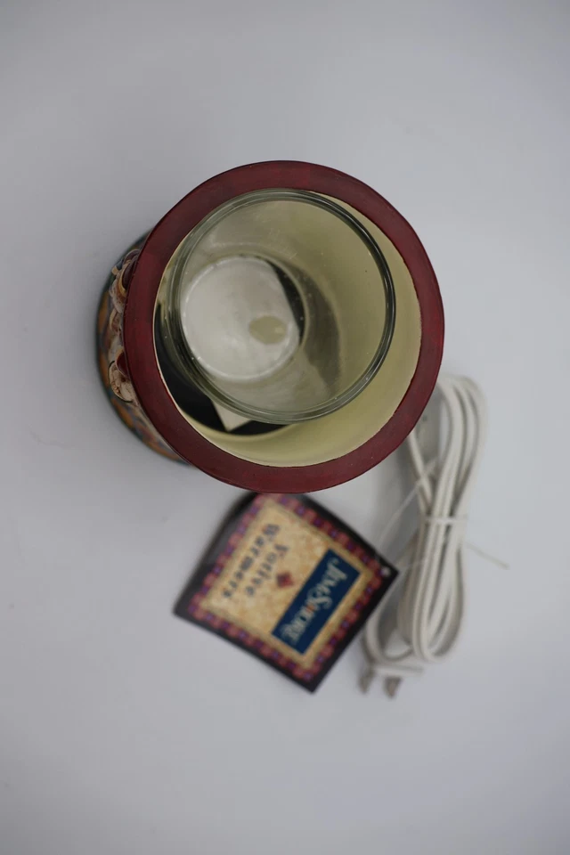 Jim Shore Crazy Mountain Candle Jar calentador eléctrico ~ Santa arte popular Navidad Foto 3 de 4