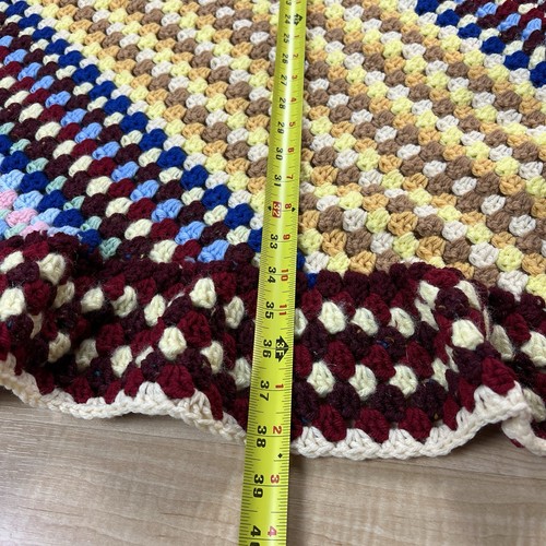 Handmade Crochet Afghan Couch Sofa Throw Leg Blanket 38” x 40” Ruffle Edge NEW - Picture 4 of 9
