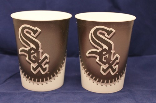 *2-SET* CHICAGO WHITE SOX PLASTIC TUMBLERS Baseball MLB Hallmark 16 oz Cups NEW - 第 1/2 張圖片