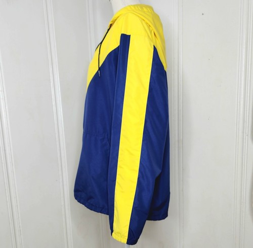 Ropa exterior vintage de Sears cortavientos para mujer talla XL amarillo y azul marino - Imagen 5 de 13