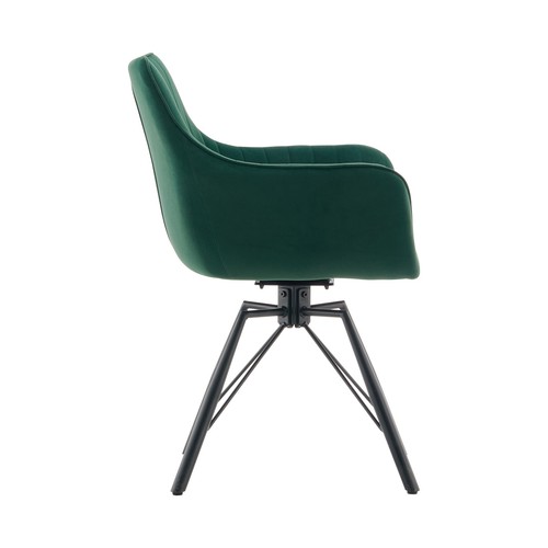 2pcs 360° Swivel Dining Chairs Velvet Padded Seat Dining Room Chair Multicolor - Picture 55 of 68