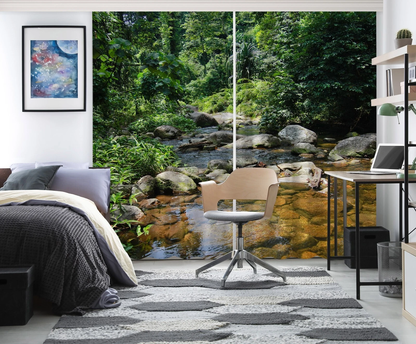3D Summer Forest ZHUB008 Photo Curtain Window Blockout Fabric Vera 2023