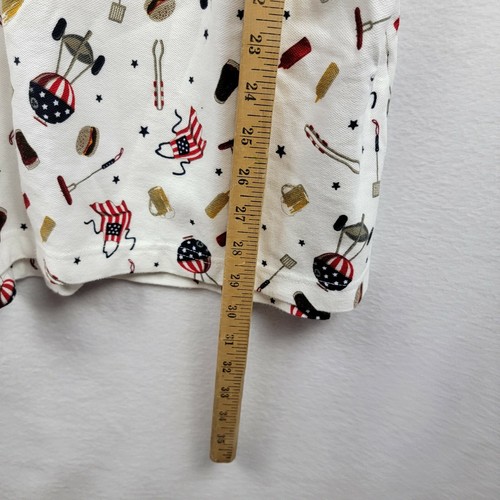 Croft And Barrow Shirt Men’s Size Large White Patriotic Grilling Polo NWOT - Picture 6 of 6