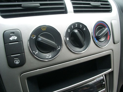 For Honda Civic Type-R 01-06 Aluminium Chrome Heater Control Rings Surrounds - Picture 5 of 8