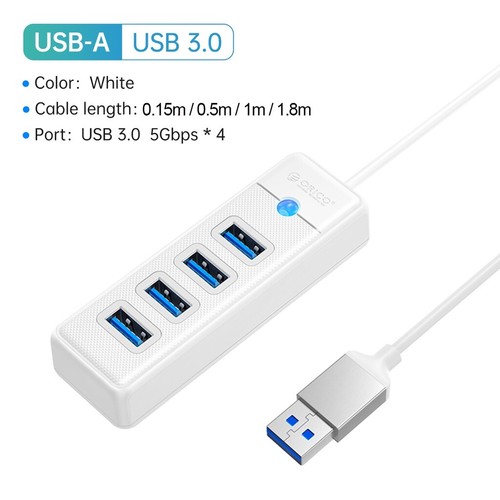ORICO USB 3.0 Hub 4 Port Adapter Data Sync Super Speed PC Mac Laptops Desktop - Picture 24 of 32