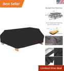 Heavy-Duty Waterproof Picnic Table Cover 70-72 Inch - Black with UV Resistance