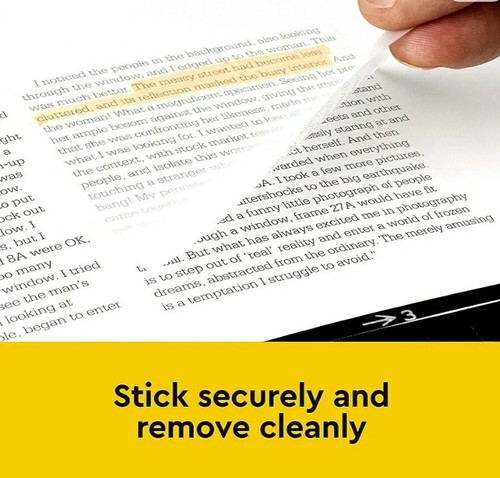 3 Stück Post-it Notizen Transparent 2 7/8 x 2 7/8 Klar Entfernt Sauber (36 Blatt Block) - Bild 4 von 7