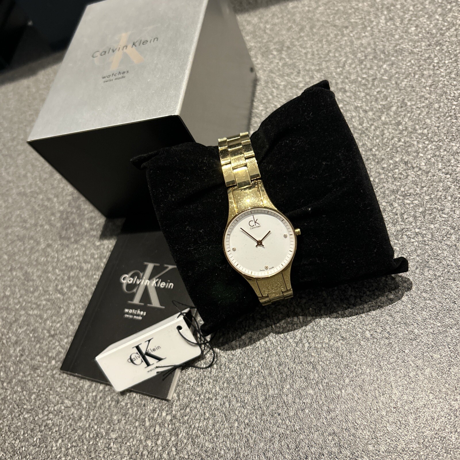 Calvin Klein Swiss Made Ladies Watch Sapphire Crystal Boxed And Papers