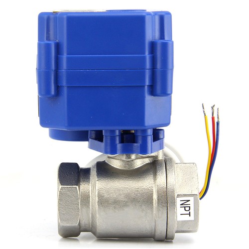 U. S. Solid Motorized Ball Valve 1/4in Full Port SS 9-24V 3 Wire Wiring - Picture 4 of 8