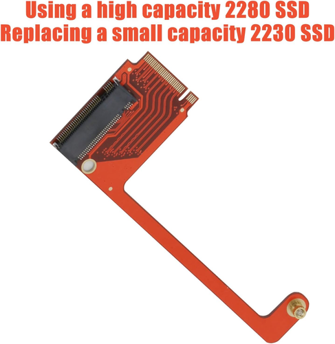 Adaptador SSD ROG Ally: 2230 a 2280, NVME PCIE 4.0, actualización de 90 grados, rojo - Imagen 6 de 9
