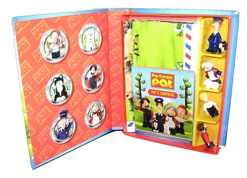 NEW   POSTMAN PAT  READ & PLAY GIFT SET with 6 TOY FIGURES ,GIANT PLAYMAT & book - Picture 1 of 9