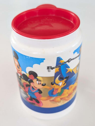 VINTAGE Walt Disney World Plastic Refillable Souvenir Whirley Travel Mug GREAT ! - Picture 3 of 6