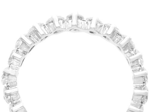 1.54ct Diamond and 18k White Gold Full Eternity Ring Vintage Circa 1980 - Picture 2 of 9