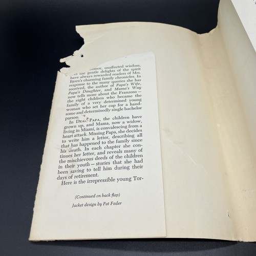 Dear Papa by Thyra Ferre Bjorn DJ HC 2th printing 1963 Dust Jacket Signed - Imagen 6 de 18
