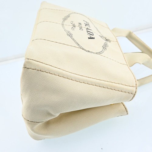 Auth PRADA Logos Canapa Canvas Hand Bag (No strap) H1899A609 - Picture 6 of 24