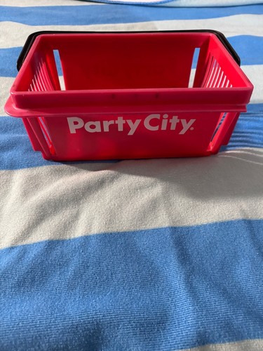 Kindergröße Party City rot Kunststoff Einkaufskorb 11 x7 gerissene Ecken - Bild 4 von 8