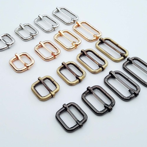 Metal Heavy Duty Hand Bag Shoe Strap Belt Web Adjust Roller Pin Buckle Snap Rect - Picture 3 of 11