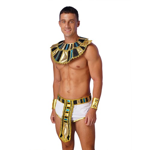 UK Men's Egyptian Costume Pharaoh Costumes Fashion King Outfit King Tut Cosplay - Picture 23 of 56