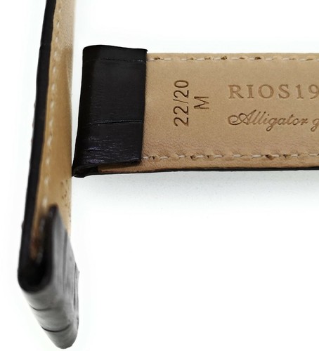 Watch strap with clip for hanging 22mm brown crocooptics for fixed bars / 33 - Picture 3 of 5