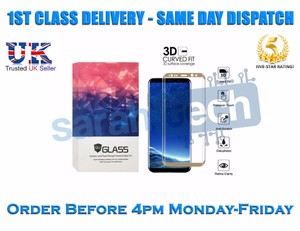 New-Samsung-Galaxy-S8-Plus-Tempered-Curved-Cover-Glass-Screen-Protector-Gold
