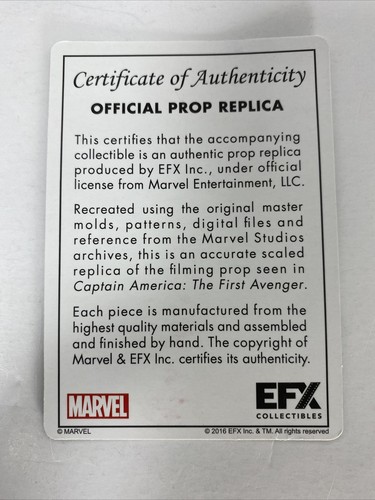 Marvel El Primer Vengador Capitán América 1940 Escudo Escala 1:6 Caja de Botín Nuevo - Imagen 12 de 12