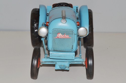 Trattore di Latta Nostalgia Modellino Auto Oldtimer Marca Eicher Lamiera L 32cm - Foto 3 di 4