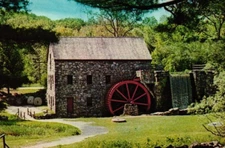 Gist Mill Longfellows Wayside Inn Sudbury Massachusetts MA C1970 Vtg Postcard