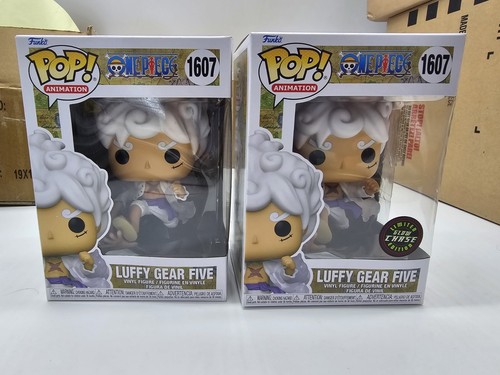 Funko Pop! One Piece Luffy Gear Five 5 #1607 Glow Chase paquete común con PROTEC - Imagen 2 de 7