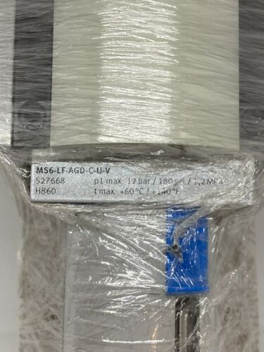 FESTO MS6-LF-AGD-C-U-V Compressed Air Filter Assembly 527668 180PSI 5μm NEW OEM - Picture 2 of 9